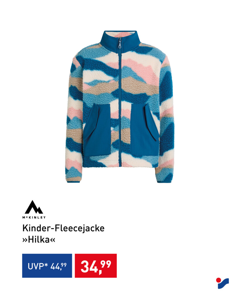 Fleecejacke in blau, weiß, rosa, braun für Kinder