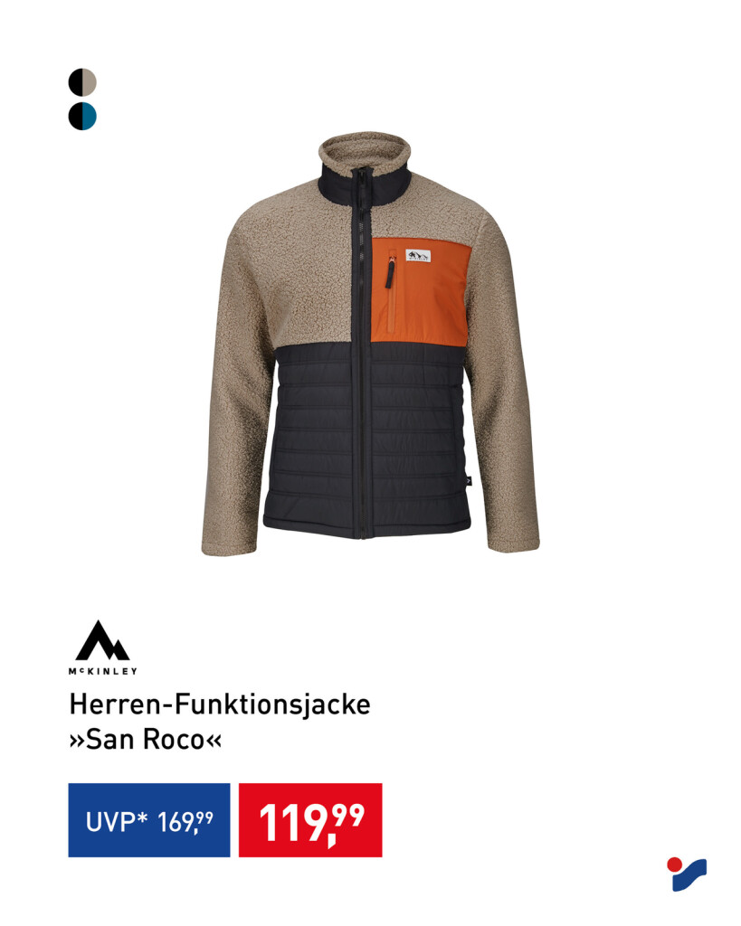 McKinley Herren Jacke in der Farbe beige, orange und schwarz